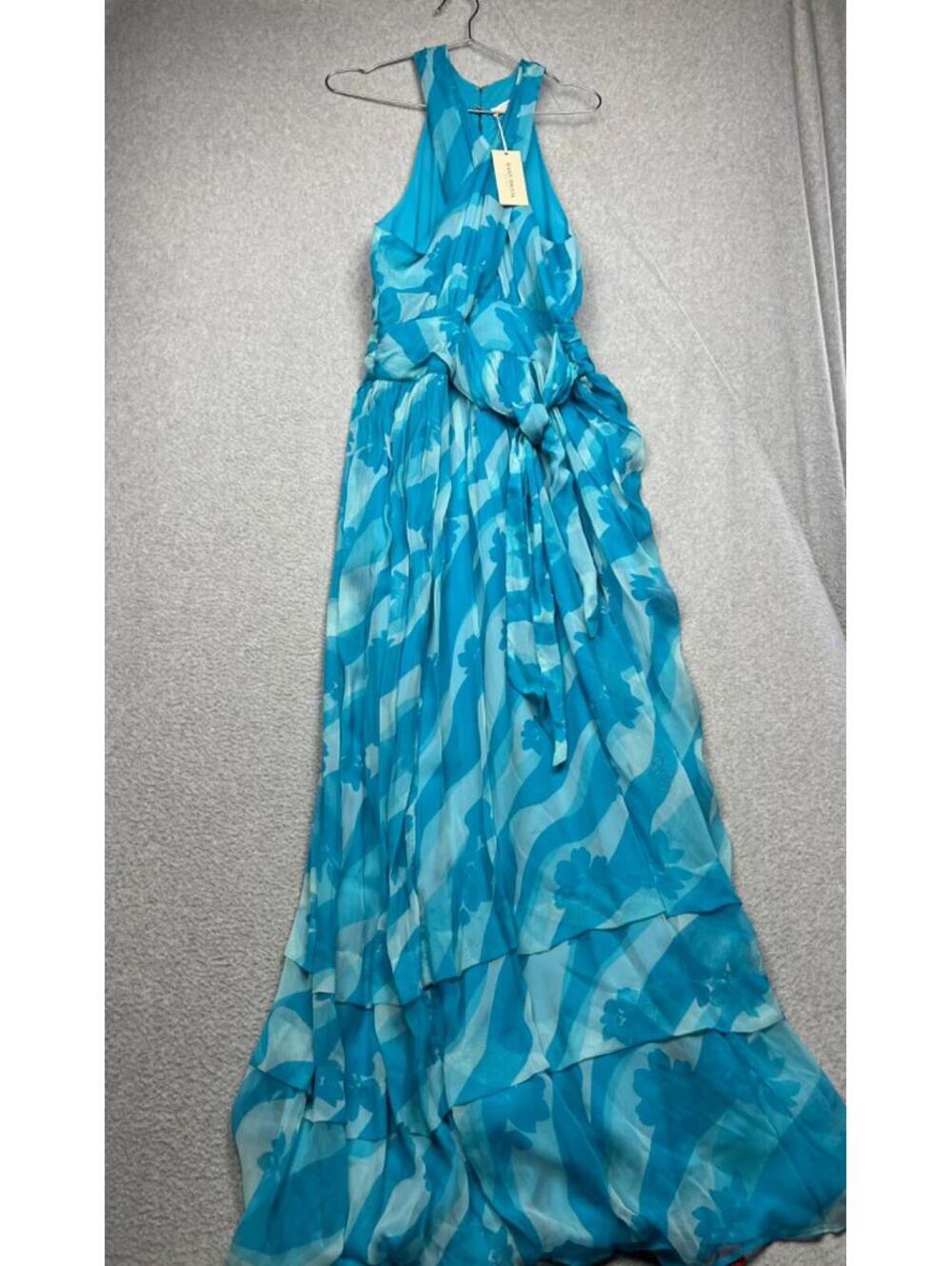 Ramy Brook Womens Zoya Chiffon Maxi Gown Dress 8 FLowy Feminine Boho Classy